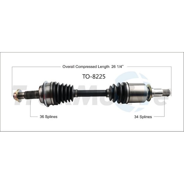 Surtrack Axle Cv Axle Shaft, To-8225 TO-8225 - main